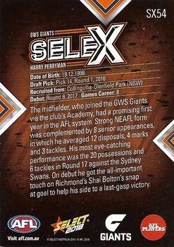 2018 Select Footy Stars - Selex #SX54 Harry Perryman Back
